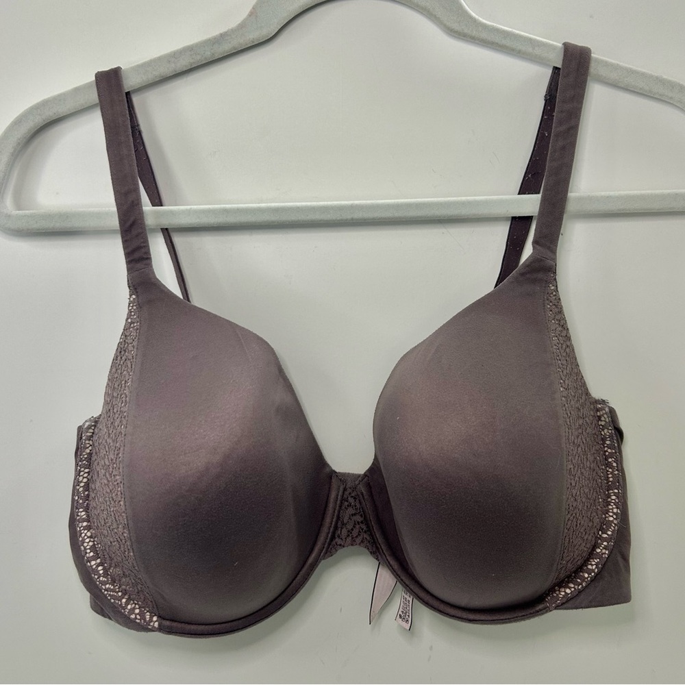 Victoria's Secret Body by Victoria Lined Perfect Coverage Mauve Lace Bra 36DDD